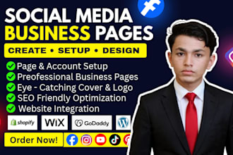 do facebook business page creation and social media setup