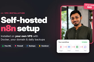 set up self hosted n8n on your vps with SSL and backups