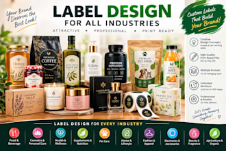 design professional product packaging and labels