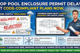 engineer fl hvhz coastal permits, pool screen cages lanai additions