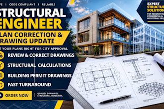 create complete commercial permit drawings and structural plans for missouri