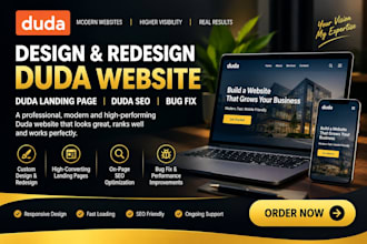 design, redesign duda website, duda landing page, duda SEO and bug fix