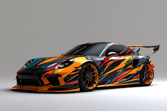 paint a car wrap design and vehicle wrap design