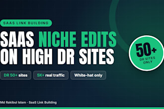 do saas link building with niche edits on high DR saas sites