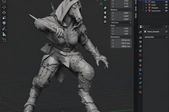 sculpt 3d model character dnd, action figure, toys for 3d printing