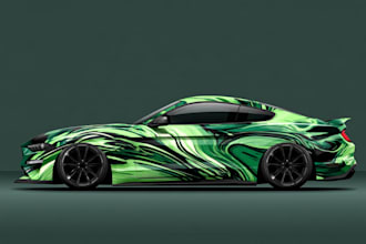 create car wrap, car wrap design , van wrap design