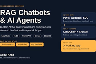 build custom rag document QA systems and ai agents for your business