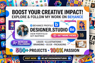promote your behance profile to increase followers and views