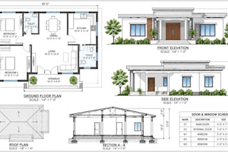 make 2d architecture drawings in autocad