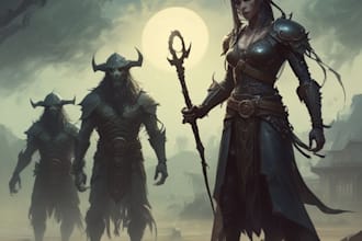 create a fantasy horror full body character