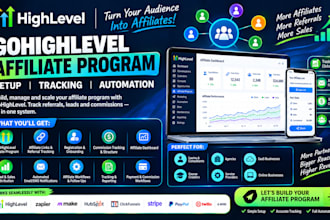 build gohighlevel affiliate program and referral tracking system