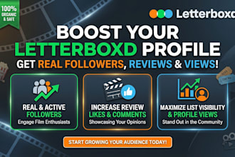 promote your letterboxd profile to increase followers and views