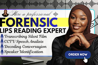 do professional forensic lip reading, cctv and visual speech analysis