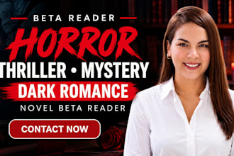 beta read horror beta reader thriller mystery dark romance novel beta reader