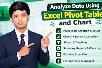 analyze your data using excel pivot table and charts