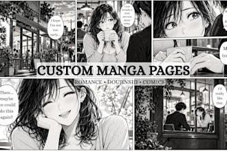 draw manga pages, doujin art, romance comic and nsfw anime illustration