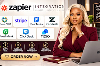 zapier integration close crm stripe freshbooks zendesk freshdesk clickdesk tidio