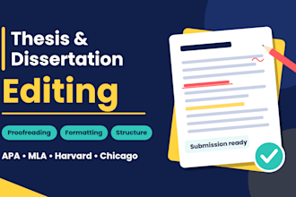 edit, format and structure your thesis or dissertation