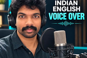 record a professional indian english voice over