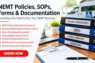 create professional nemt policies and procedure forms and business documents