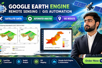 do gis analysis and automate remote sensing  using google earth engine