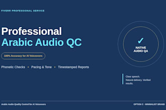 provide an audio qc error report for your arabic ai voiceover or podcast