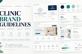 brand guidelines for dental,aesthetic,medical clinics and med spa brand identity