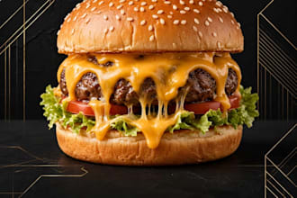 design 3 modern luxury fast food restaurant posters