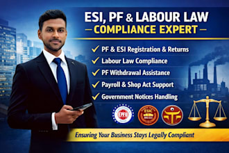 handle your esic, epf, payroll processing, and labour law compliance