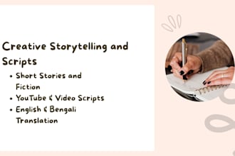 write creative short stories scripts and translate your content