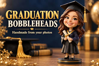 handmake a graduation bobblehead keepsake from your photo