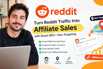promote affiliate business web offer link using reddit seo post and geo