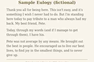 write a eulogy that sounds just like them