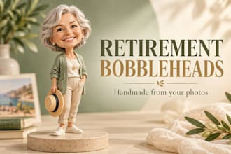 handmake a custom retirement bobblehead gift from your photo