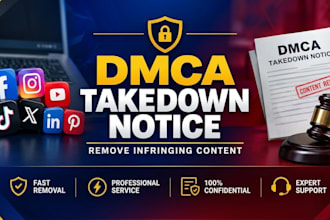 remove delete takedown harassing, defaming, copyright ,leaked content under dmca