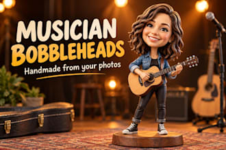 handmake a musician bobblehead figurine from your photo