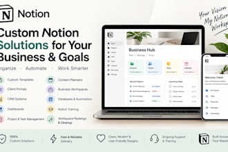 build custom notion templates, notion client portal, notion CRM, notion training