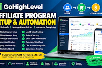 build gohighlevel affiliate program with tracking and referral automation