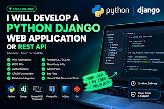 develop a python django web application or rest API