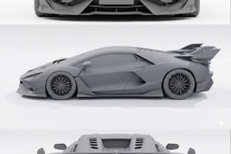 3d car modeling, 3d printing, custom body and  widebody kits, automotive design,