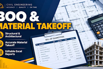 prepare accurate bill of quantities boq and material takeoff