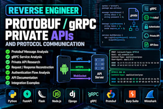 reverse engineer protobuf grpc private apis and protocol communication