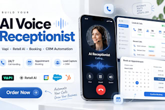 build ai voice receptionist with vapi retell ai booking crm and call automations