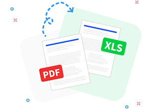 pdf to excel conversion, data entry, image to excel