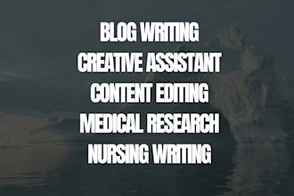 be your content writer and editor