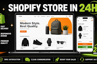 set up your shopify store or dropshipping store in 24 hours