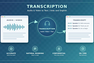 do english to urdu translation and transcription accurately