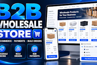 create woocommerce website for b2b suppliers, wholesale products, payments
