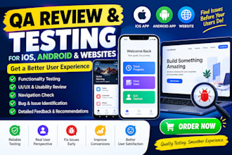 review and test ios app, website review, and android app user experience