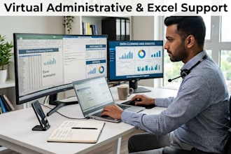 do administrative, clean excel, data analysis